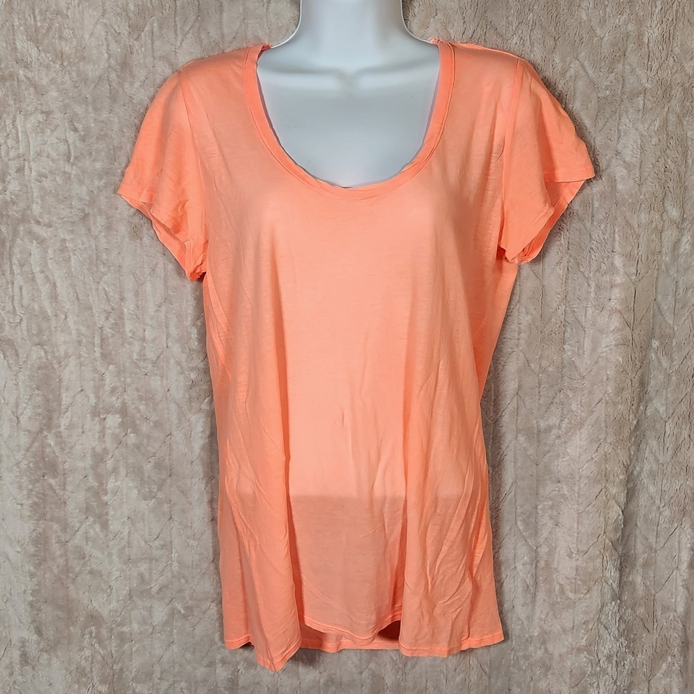 Sundry Shirt Womens Size 2 Pop Orange Sherbet Soft Casual Cotton Blend T-Shirt